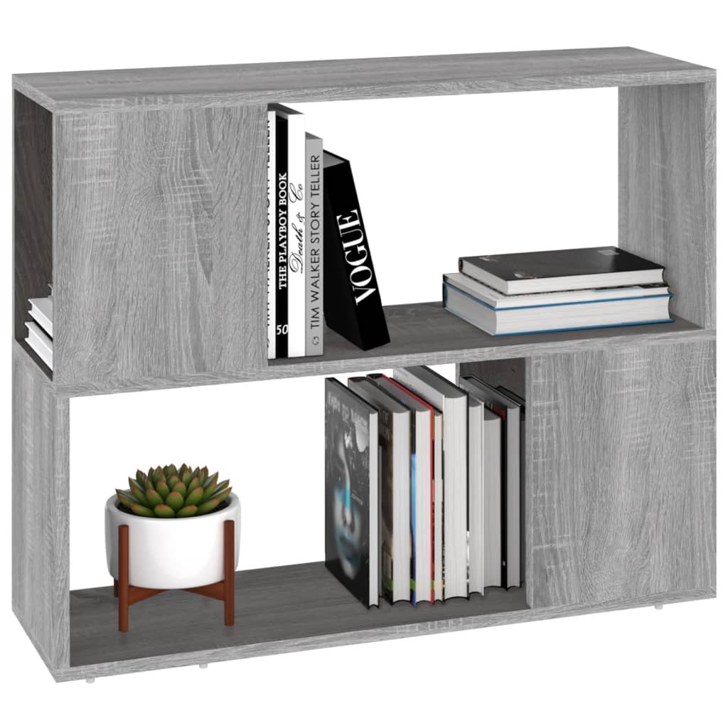 Book Cabinet/Room Divider Grey Sonoma 80x24x63 cm